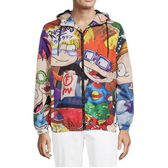 Members Only x Nickelodeon Rugrats Windbreaker Jacket - Mens Size M $129 Y2K NWT - Picture 7 of 9